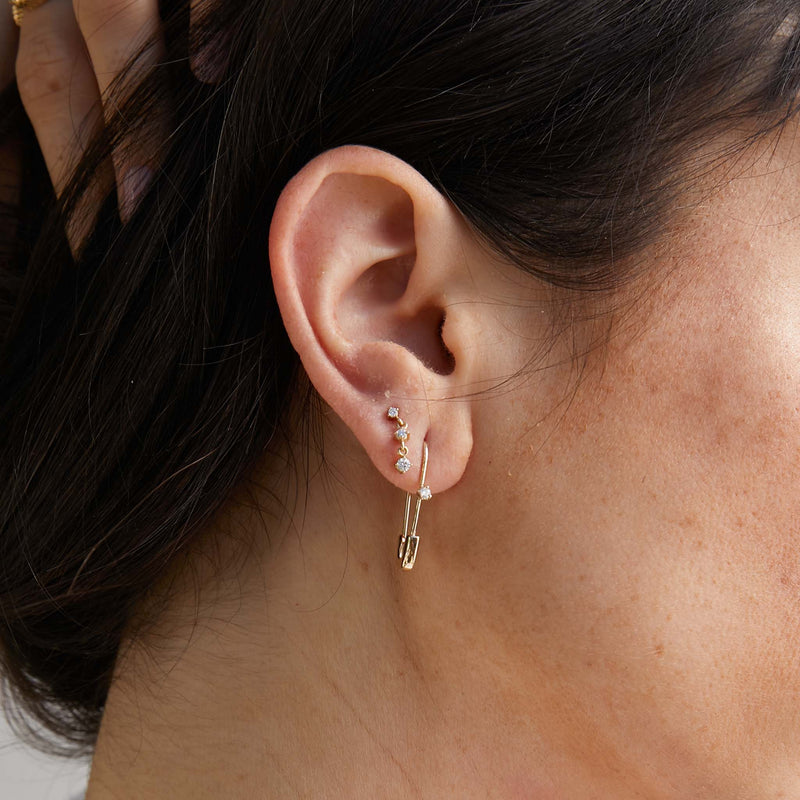 Safety Pin Earrings Statement Earrings Gold Safety Pin Jewelry Hoop Earrings  Lightweight Earrings Minimalist Earrings - Etsy